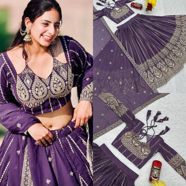 Pc 516 Georgette Heavy work Traditional lehenga choli designs in Hyderabad